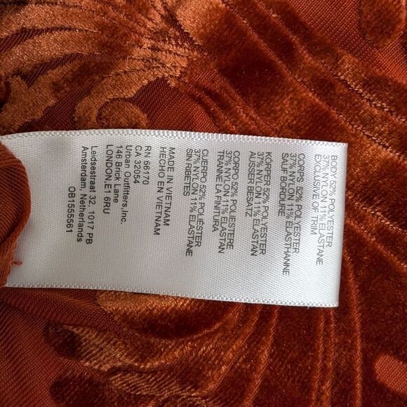 UO NWT  Velvet burnout flare trousers size 12 - Picture 7 of 8